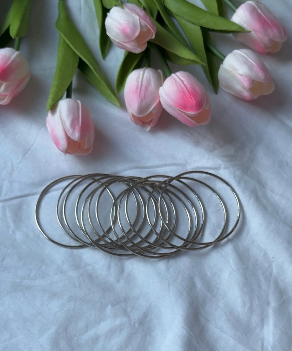 Image of Charcoal Metal Chura Ten Piece Set 