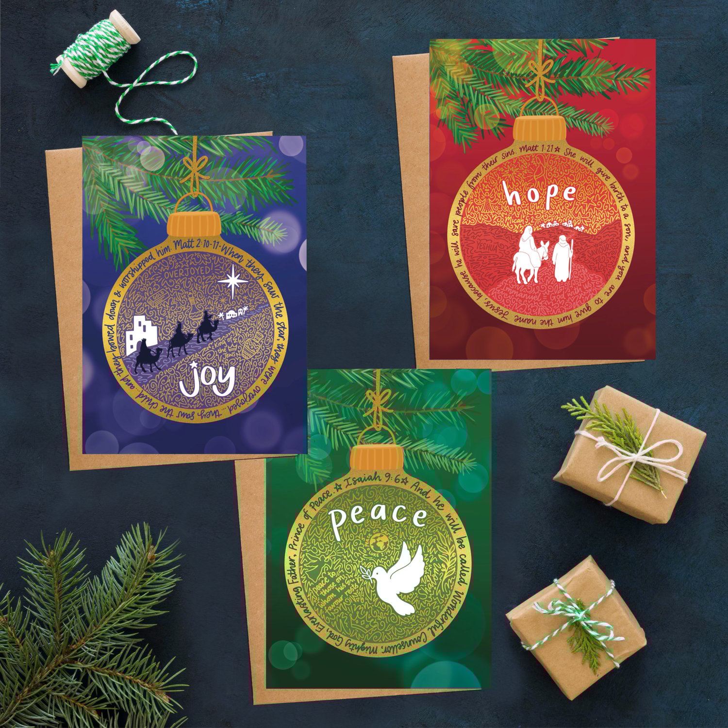 Image of Bauble Christmas Cards - PRE-ORDER