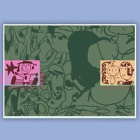 Image 1 of OLIVE DOODLE / 100x70 SCREENPRINT