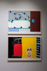 Image 3 of DOTS WITH CHICKEN / 100x70 SCREENPRINT