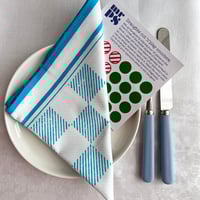 Image 2 of Checkerboard draughts board game printed cotton napkin