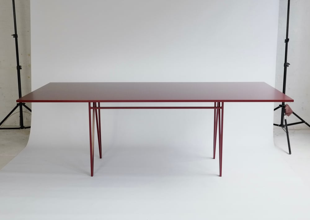 Image of Colour Play Dining Table in Beetroot