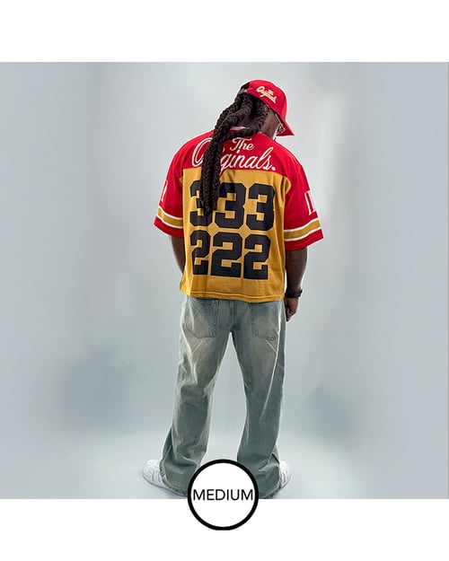 Image of LeFlore Black Oversized Football Jersey