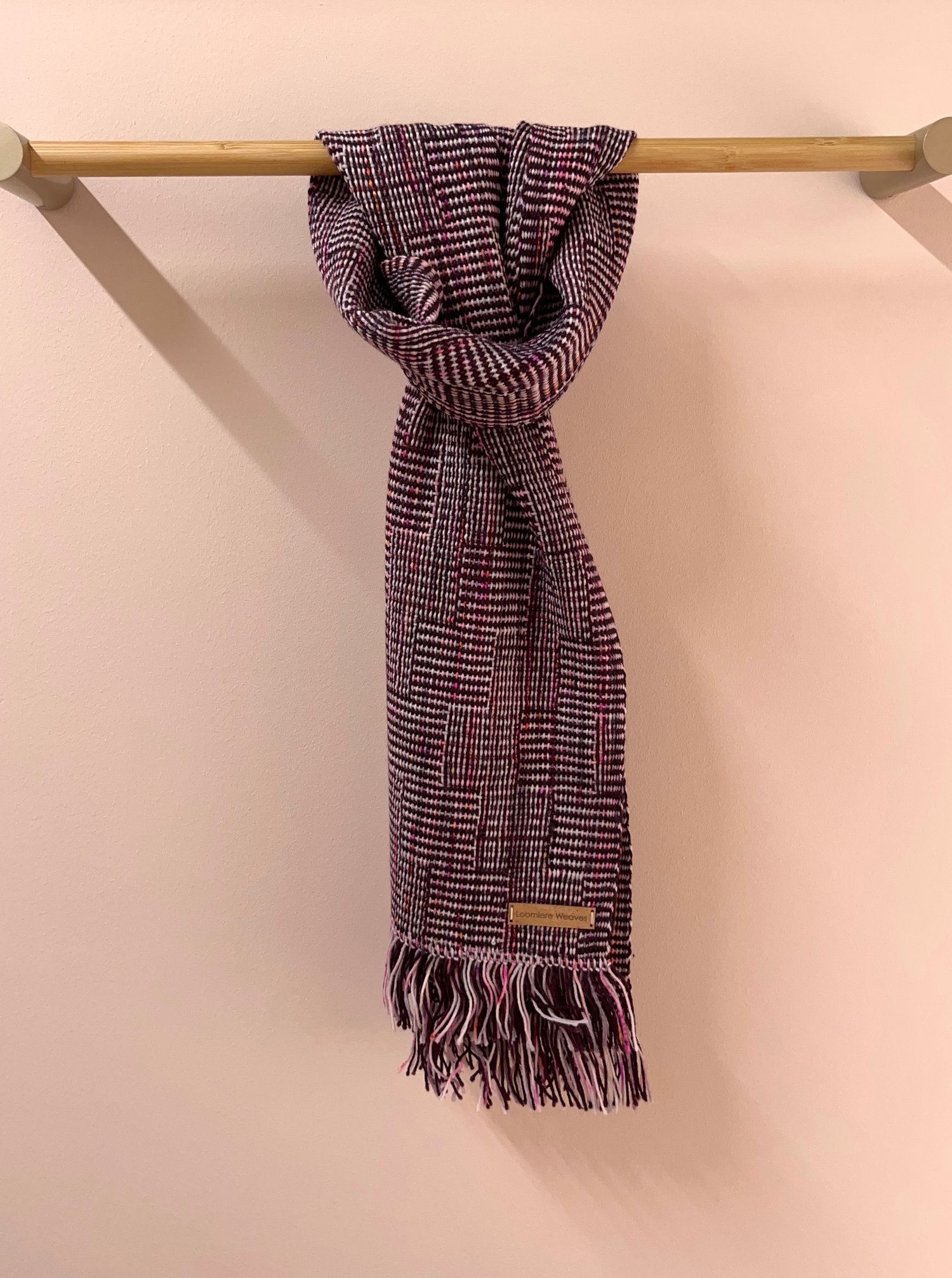 Image of Burgundy & Fleck Blox Scarf