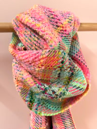 Image 2 of Pink and Green Naomi Scarf
