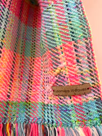 Image 3 of Pink and Green Naomi Scarf