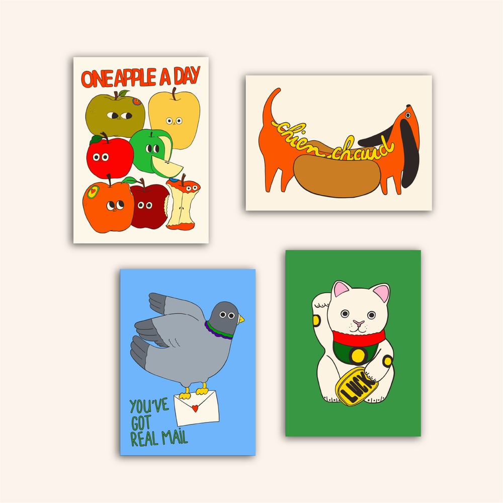 Image of PACK of A6 CARDS - LUCKY MOOD