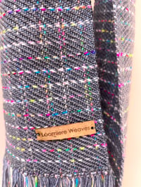 Image 3 of Grey & Neon Fleck Skinny Scarf