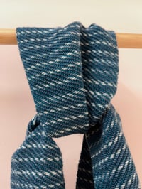 Image 2 of Pine Green & Grey Fleck Skinny Two Tone Scarf