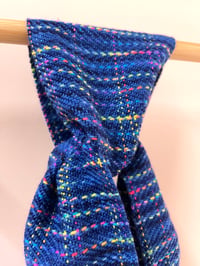 Image 2 of Navy & neon fleck Skinny Scarf