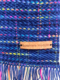 Image 3 of Navy & neon fleck Skinny Scarf