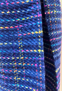 Image 4 of Navy & neon fleck Skinny Scarf