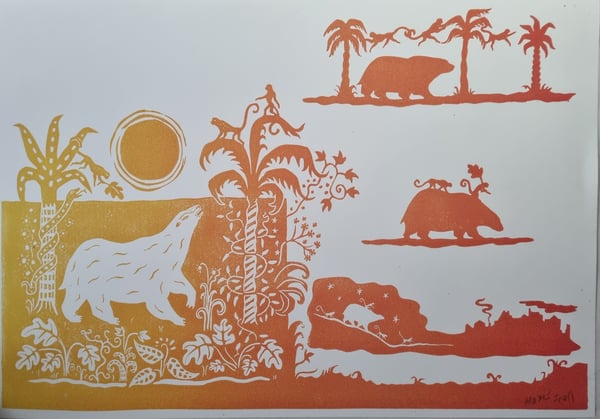 Image of The Bear in the Stars, monkeys swinging