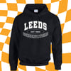 *NEW DESIGN* Black Leeds Conservatoire Varsity Hoodie - Black (PRE ORDER)