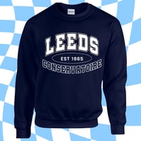 Image 1 of Leeds Conservatoire Varsity Sweatshirt- Navy