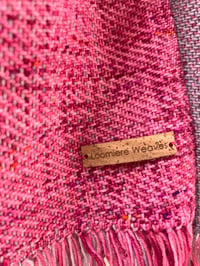 Image 3 of Raspberry & Grey Graduated Scarf