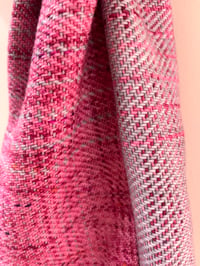 Image 4 of Raspberry & Grey Graduated Scarf