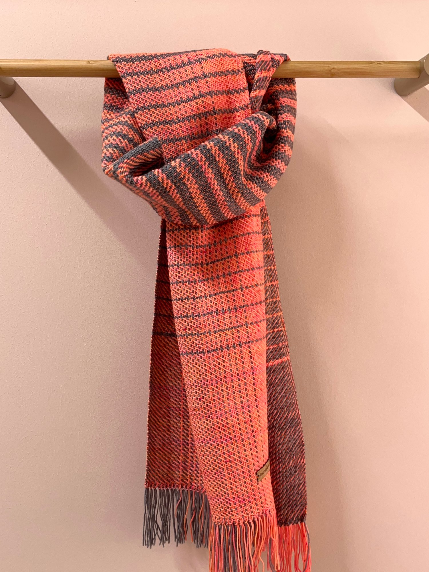 Image of Sunset Orange & Grey Graduated Scarf