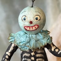 Image 1 of Halloween Spun Cotton Veggie Head Skeleton Ornament