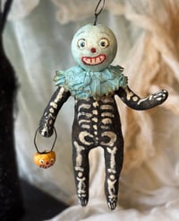 Image 2 of Halloween Spun Cotton Veggie Head Skeleton Ornament