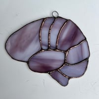 Image 3 of Primary sensory cortex in dusty pink wispy glass