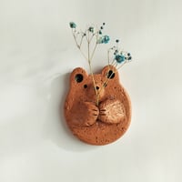 Image 1 of Ympyrä magneetti, karhu savityö