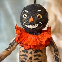 Image 1 of Halloween Spun Cotton Grubby Veggie Head Skeleton Ornament