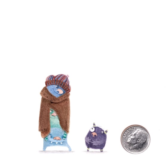 Image of In Disguise - a tiny original watercolor