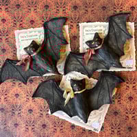 Image 1 of Halloween Spun Cotton Bat Lapel Pin Jewelry