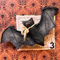 Image 4 of Halloween Spun Cotton Bat Lapel Pin Jewelry
