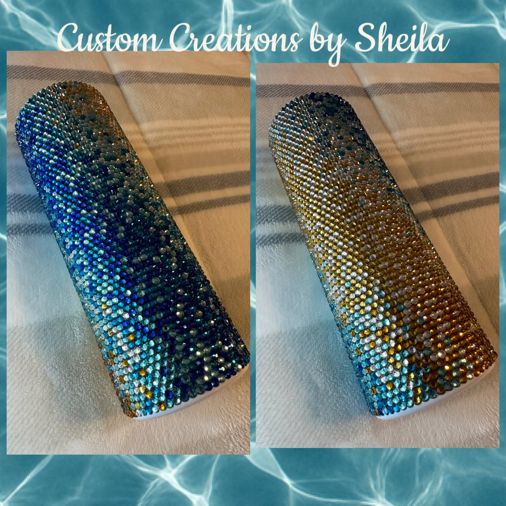 Image of Beach Theme #2 20 oz  Rhinestone Tumbler