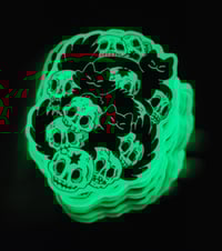 Image 1 of Skull Pile - Glow in the Dark Sticker