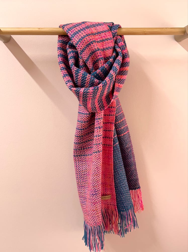 Image of Pink Sunset & Teal Graduated Scarf