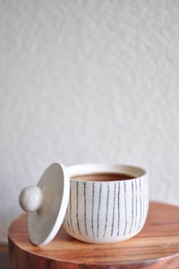 Image 1 of Striped Lidded Jar