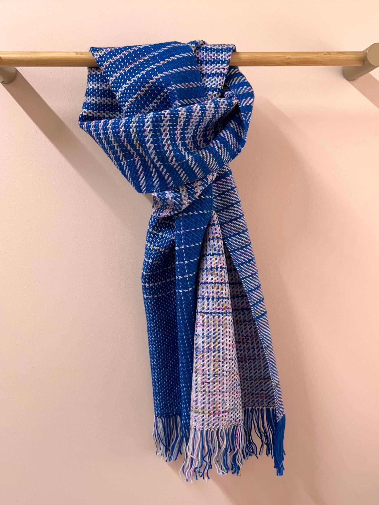 Image of Mid Blue & Fleck Graduated Scarf