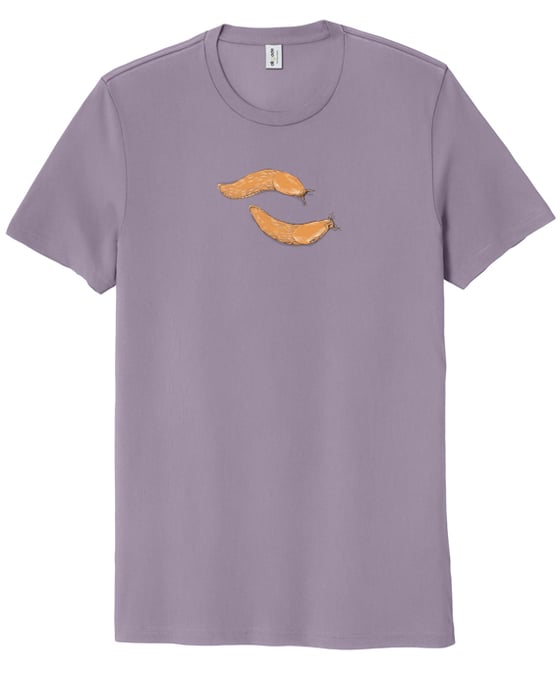 Image of Slugs! Purple organic t-shirt