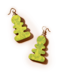 Image 1 of Dappled Curvy Tiered Dangle Earrings