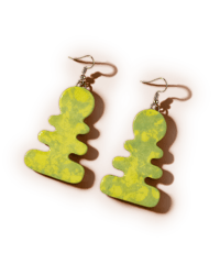 Image 2 of Dappled Curvy Tiered Dangle Earrings