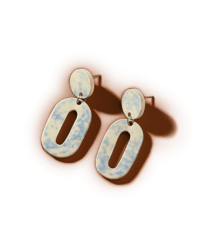 Image 1 of Dappled Oblong Stud Earrings