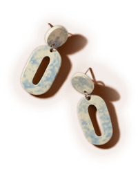 Image 2 of Dappled Oblong Stud Earrings