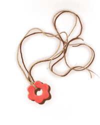 Image 2 of Pink Flower Pendant Necklace