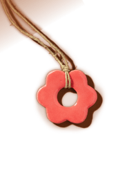 Image 1 of Pink Flower Pendant Necklace