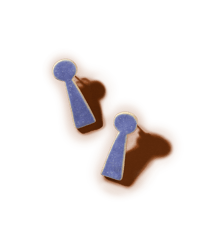 Image 1 of Keyhole-Shaped Stud Earrings