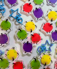 Image 2 of Rainbow Junimo Keychain - Stardew Valley