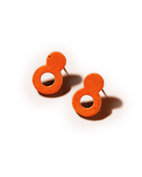 Image 3 of Double-Circle Stud Earrings