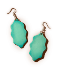 Image 2 of Aura Wavy Oval Dangle Earrings