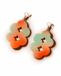 Image 1 of Aura Scalloped Breeze Block Dangle Earrings