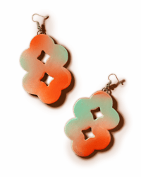 Image 2 of Aura Scalloped Breeze Block Dangle Earrings