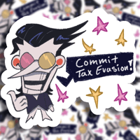 Image 1 of Commit Tax Evasion Spamton Sticker