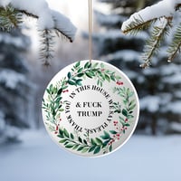 Image 3 of Personalized Ceramic Ornament:Fuck Trump Funny Anti-Trump Gift
